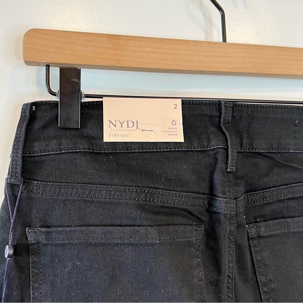 NWT NYDJ Marilyn Straight Leg Jeans in Black 2 - Picture 4 of 7